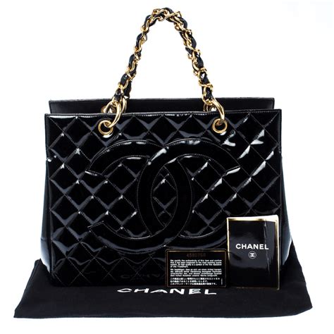 chanel patent leather shopper tote|Chanel patent leather shoulder bag.